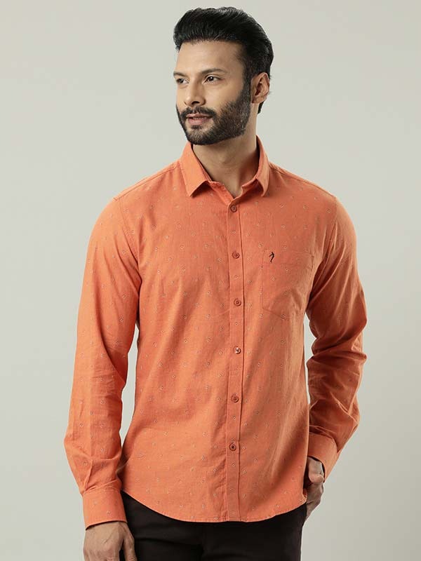 Indian Terrain Men Orange Shirt
